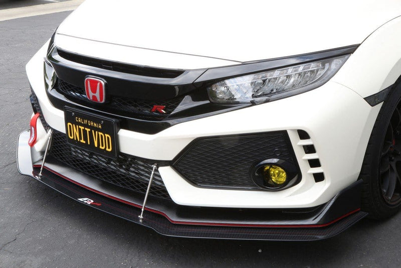Carbon Fiber Front Wind Splitter for 2017+ Honda Civic Type R FK8 - Two Step Performance