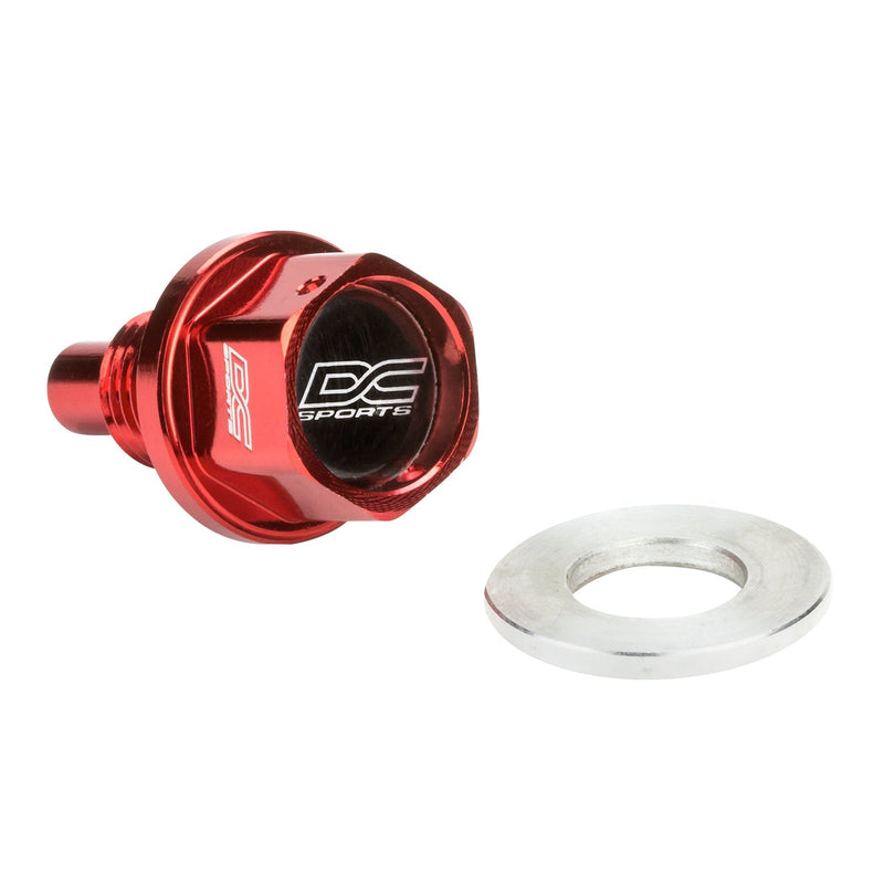 DC Sports Red Magnetic Drain Plug (Honda Mitsubishi Mazda)