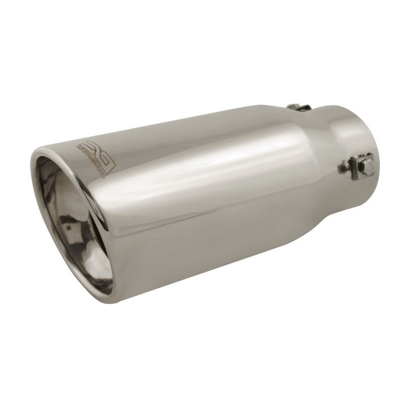 DC Sport Polished Stainless Universal Bolt On Exhaust Slant Cut Tip 2.875" Inlet 3.75" Outlet
