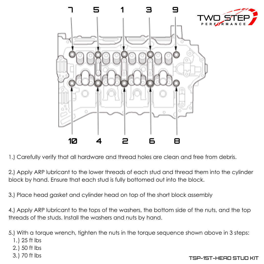 Honda L15 Turbo Head Stud Kit for 2016+ 1.5T Engine - Two Step Performance