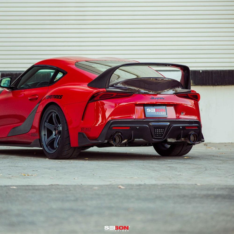 MB-Style Carbon Fiber Rear Spoiler for 2020+ Toyota Supra - Two Step Performance