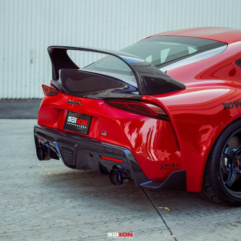 MB-Style Carbon Fiber Rear Spoiler for 2020+ Toyota Supra - Two Step Performance