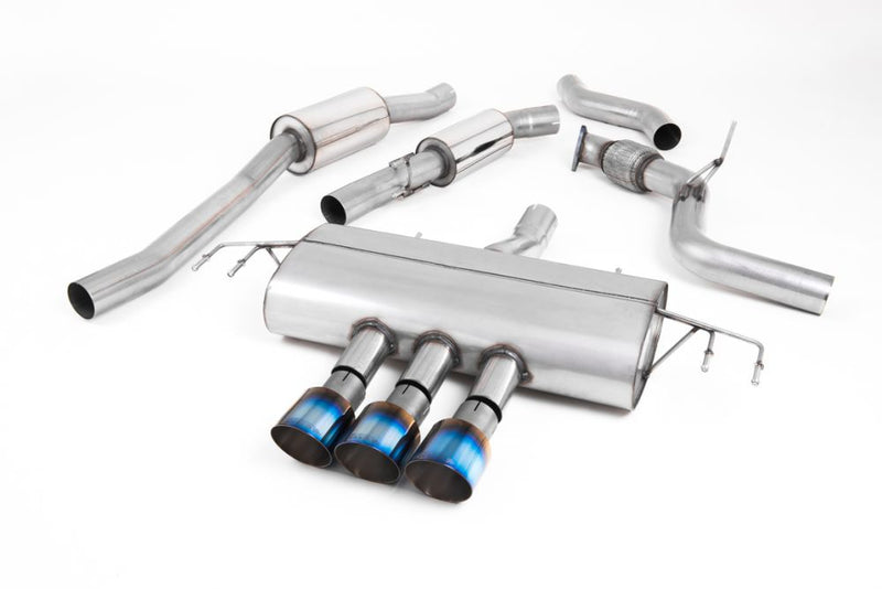 FK8 Resonated (quieter) Cat-Back Exhaust Systems with 3 X Trims