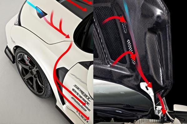 Cooling Hood (Carbon) for 2017+ Honda Civic Type R - Two Step Performance