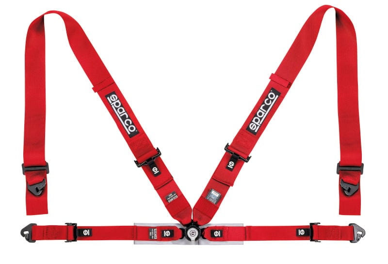 Sparco Belt 4Pt 3in/2in Competition Harness - Red - Two Step Performance