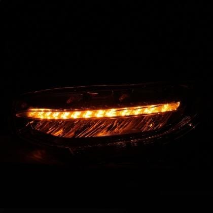 Projector Headlights Plank Style Black w/Amber/Sequential Turn Signal for 2016+ Honda Civic - Two Step Performance
