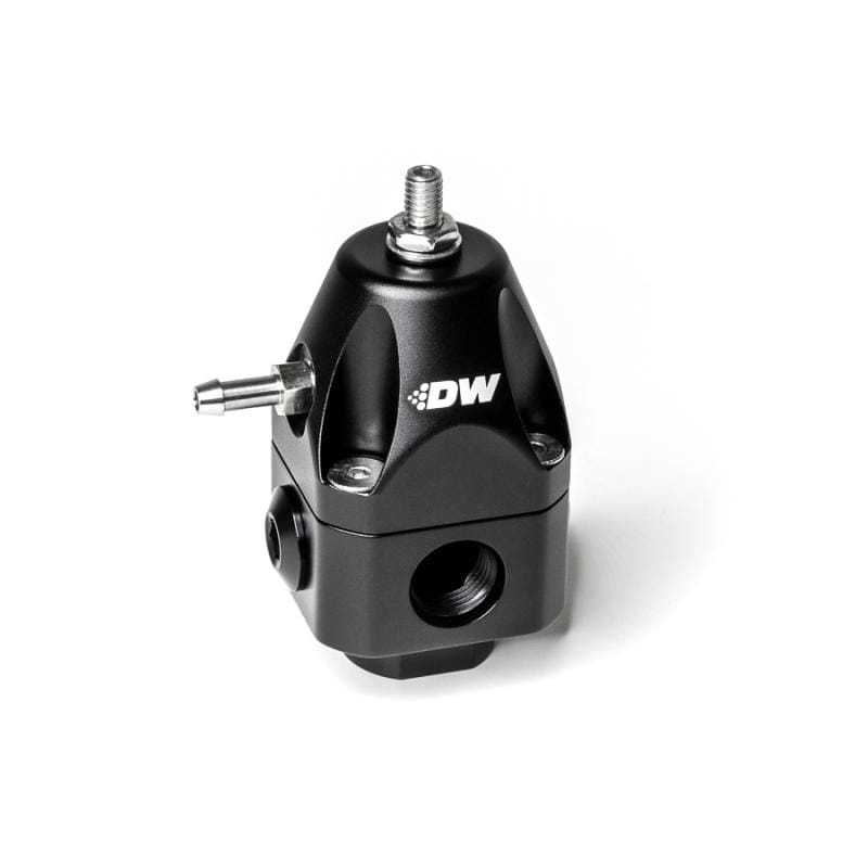 DeatschWerks DWR1000c Adjustable Fuel Pressure Regulator Dual 6AN Inlet and 6AN Outlet - Black - Two Step Performance