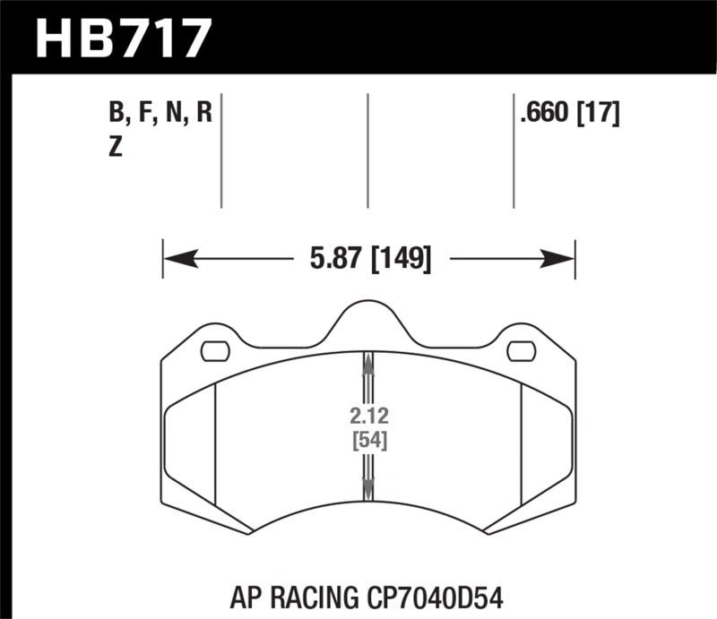 Hawk AP Racing CP7040D54 HPS 5.0 Brake Pads