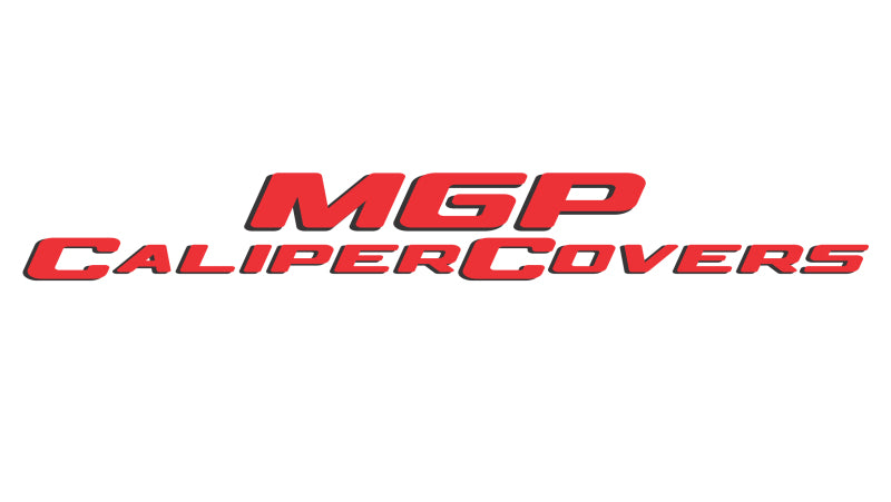 MGP 4 Caliper Covers Engraved Front & Rear Ford Oval Logo Red Finish Silver Char 2021 Ford F-150