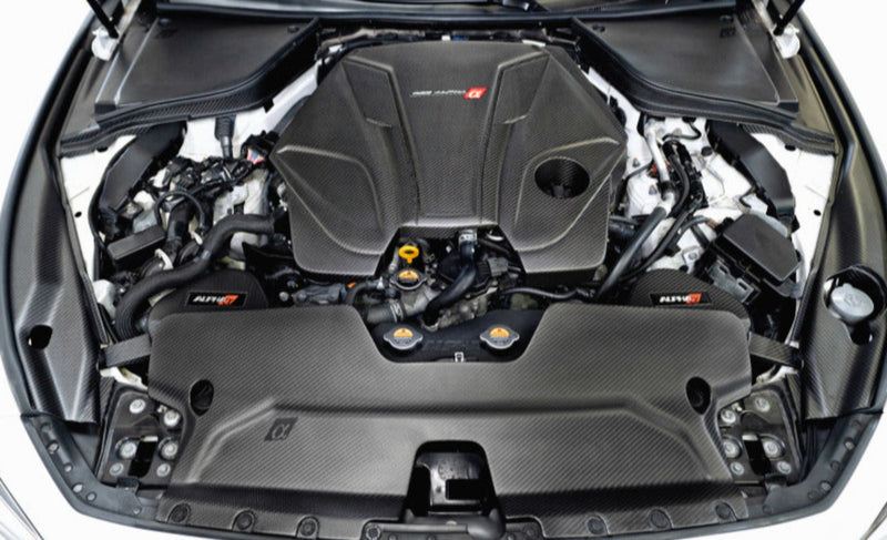 AMS Performance Infiniti 17+ Q60 / 16+ Q50 3.0TT Alpha Matte Carbon Engine Cover