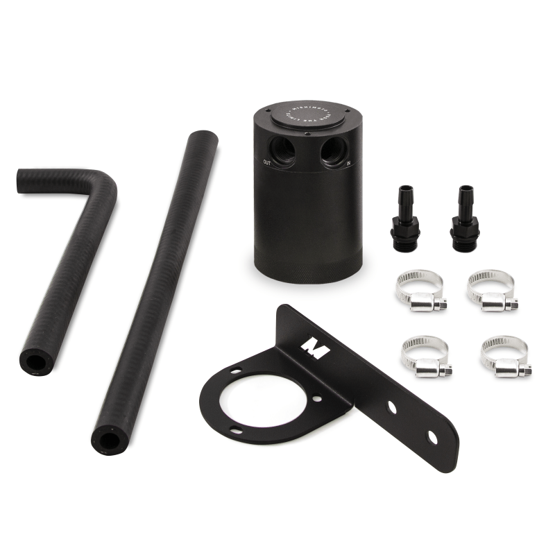 Mishimoto 2016+ Honda Civic 1.5L Turbo Baffled Oil Catch Can Kit - Black (PCV Side) - Two Step Performance