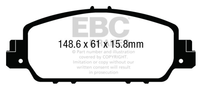 EBC 13+ Honda Accord Coupe 2.4 EX Yellowstuff Front Brake Pads