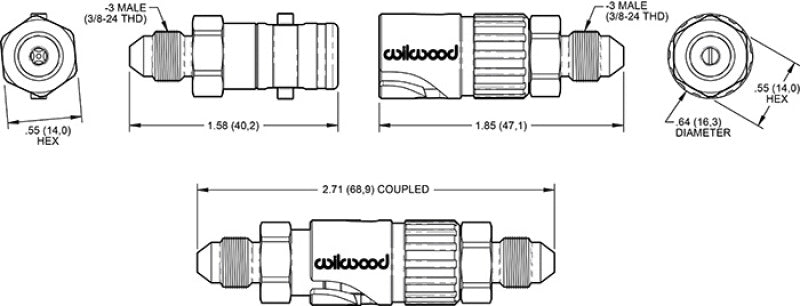 Wilwood Quick Disconnect Kit -3 AN