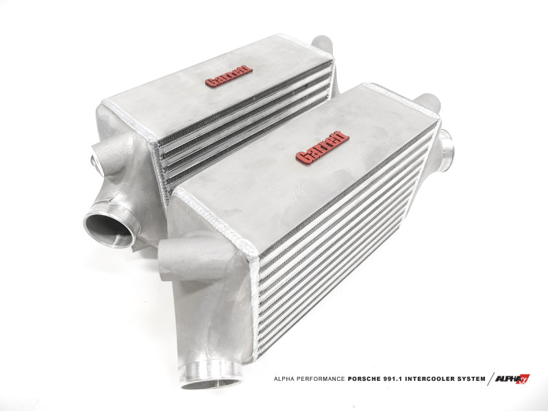 AMS Performance 13-15 Porsche 911 Turbo/Turbo S (991.1) Alpha Intercooler Kit w/Carbon Fiber Shrouds