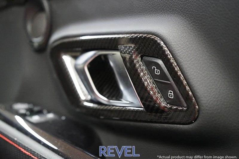 Revel GT Dry Carbon Inner Door Handle Cover 2020 Toyota GR Supra - 2 Pieces - Two Step Performance