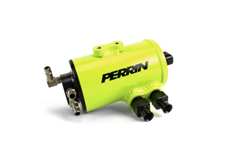 Perrin 08-14 Subaru WRX/STI Air Oil Separator - Neon Yellow - Two Step Performance