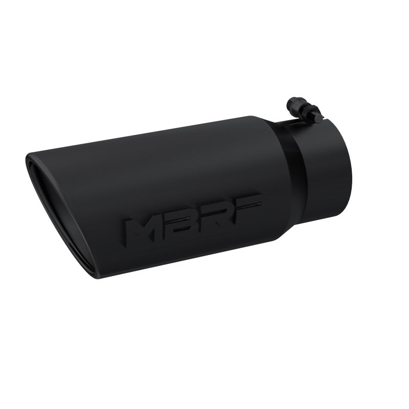 MBRP Universal Tip 5 O.D. Angled Rolled End 4 inlet 12 length - Black Finish