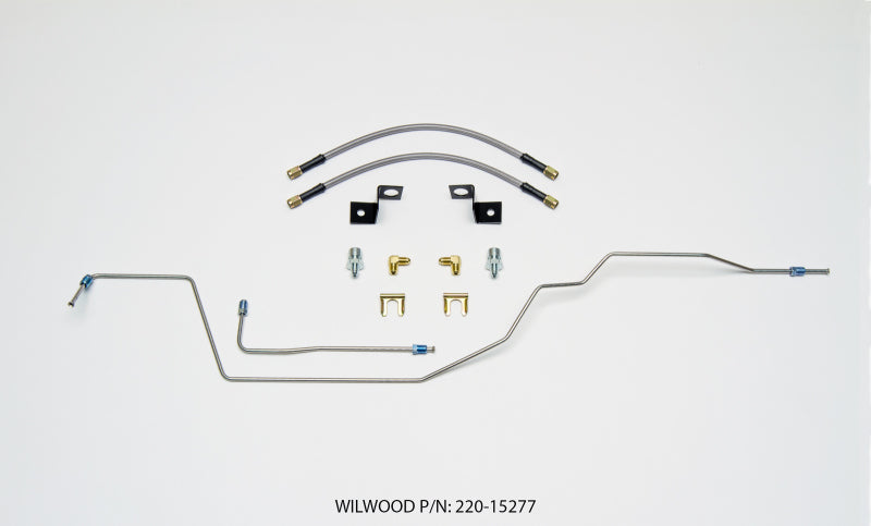 Wilwood Flexline Kit 14 inch -3 M10-1.0 IF 1/8 NPT 90 Deg w/tubing
