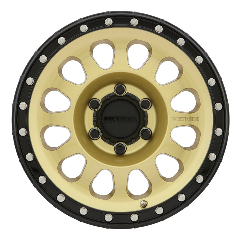 Method MR315 17x8.5 0mm Offset 6x5.5 106.25mm CB Gold/Black Street Loc Wheel