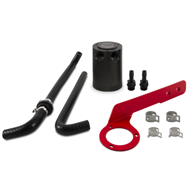 Mishimoto 2018+ Honda Accord 2.0T Baffled Oil Catch Can PCV Side - Red - Two Step Performance