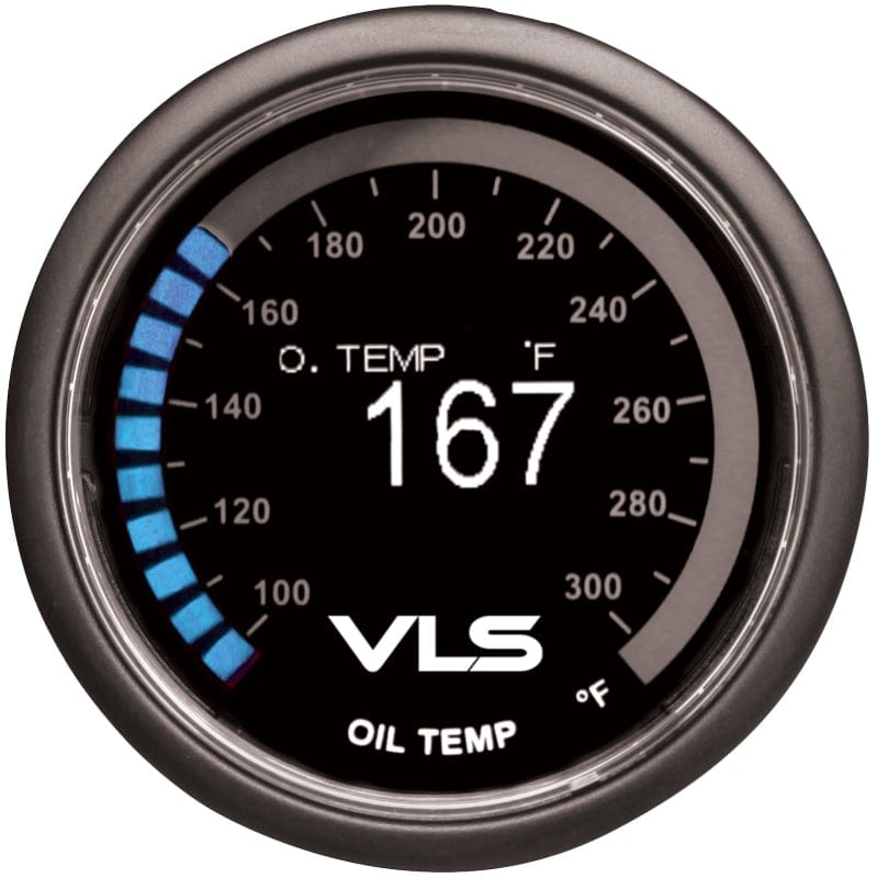 Revel VLS 52mm 100-300 Deg F Digital OLED Oil Temperature Gauge - Two Step Performance