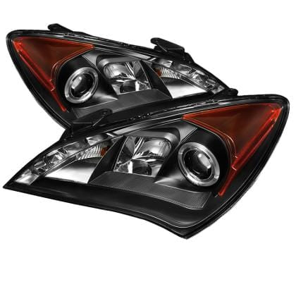 PROJECTOR HALOGEN - LED HALO HEADLIGHTS - BLACK (Non-HID) - Two Step Performance
